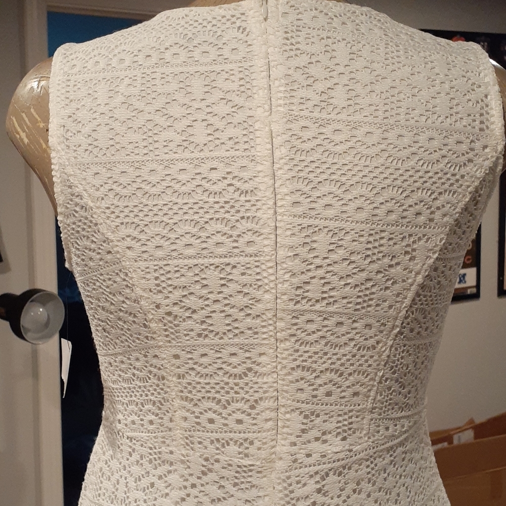 NWT Notations White LACEY Lined Dress Petite NWT - Picture 8 of 15